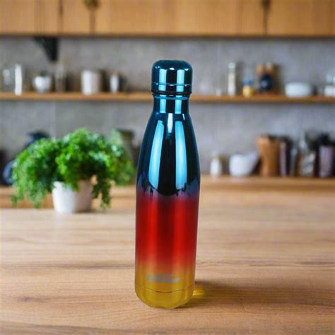 Smily Kiddos 500 ML Stainless Steel Holographic Water Bottle - Glossy