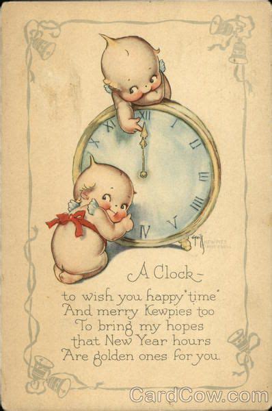 A Clock to Wish you Happy Time and Merry Kewpies too to Bring my Hopes ...
