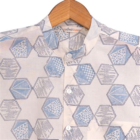 Full Sleeve Indian Hand Block Print Shirt Star Design Shirt 100% Cotton ...