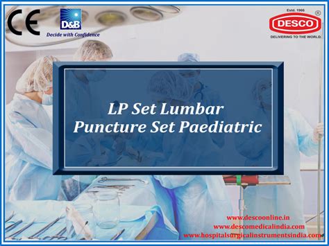 LP Lumbar Puncture Set Paediatric - Manufacturers, Exporters ...