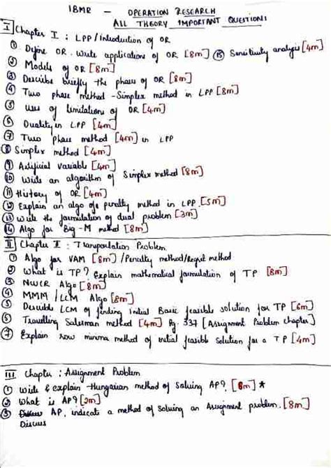OR Theory (Que-Ans) - Reference - Computer Applications - Studocu