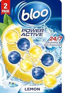 Bloo Solid Toilet Rim Block Power Active Lemon Twin Pack | 4 in 1 ...