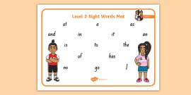 Twinkl Phonics Level 2 Sight Words Mat