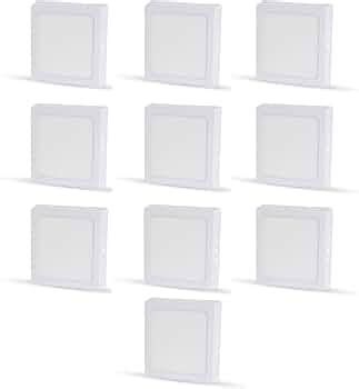 D'Mak 12 Watts Square Led Surface Panel Light Cool White, Pack of 10 ...