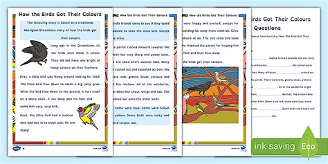 Dreaming Story - Dyslexia Reading Comprehension Worksheets