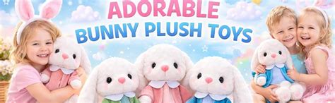 Buy BIZDOM Sweetcoat Bunny Plush Toy – 35 cm Soft Rabbit Stuffed Animal ...