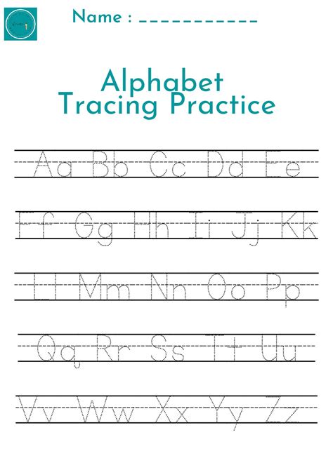 Free printable trace the alphabet letters worksheet • Teacha ...