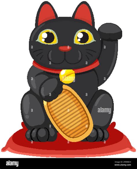 Maneki neko Japanese cat good luck doll illustration Stock Vector Image & Art - Alamy
