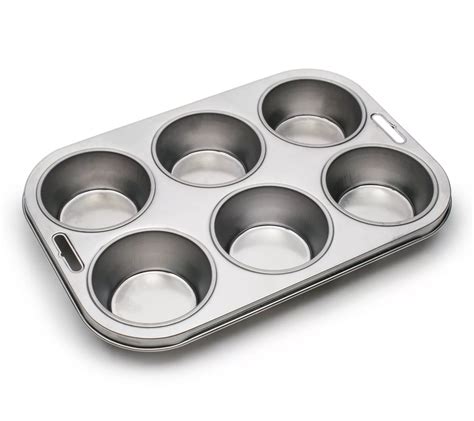 Fox Run Stainless Steel Muffin Pan 6-Cup - QVC.com