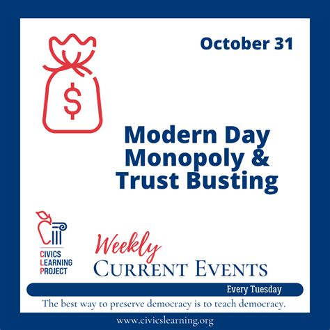 Current Events: Modern Day Monopoly & Trust Busting - Civics Learning ...