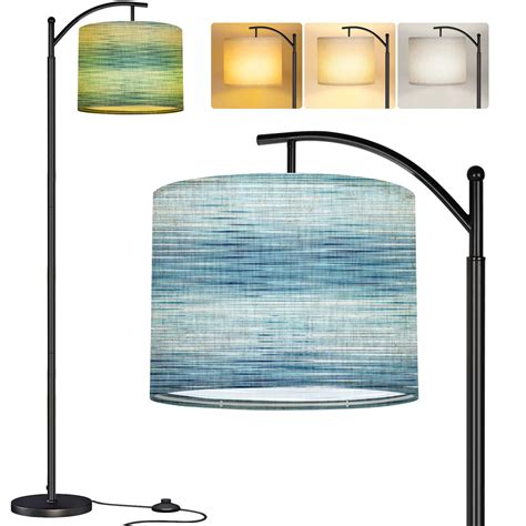 Arc Floor Lamp Classic blue woven stripe masculine shirt fabric texture ...