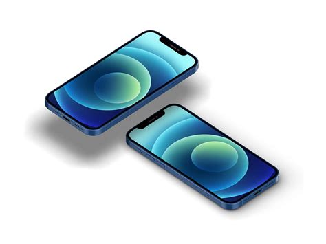Free Perspective iPhone 12 Mockup (PSD)