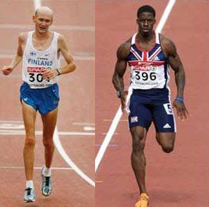 Image result for Marathon Runner vs Sprinter