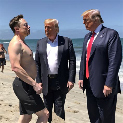 Elon Musk and Donald Trump at the Beach | Stable Diffusion Online