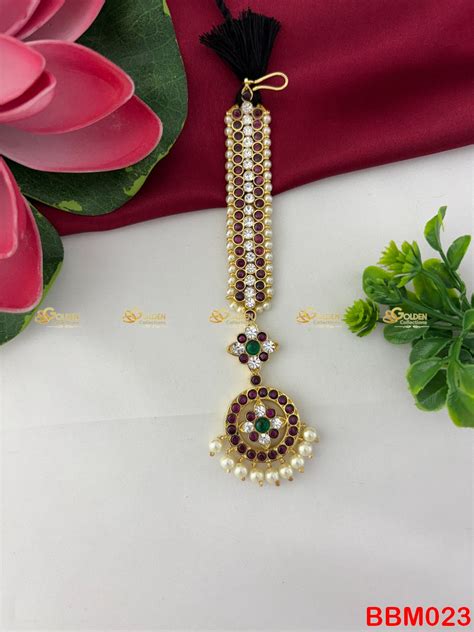 Kemp Maang Tikka Nethichutti | Bharatanatyam Temple Jewellery Online ...