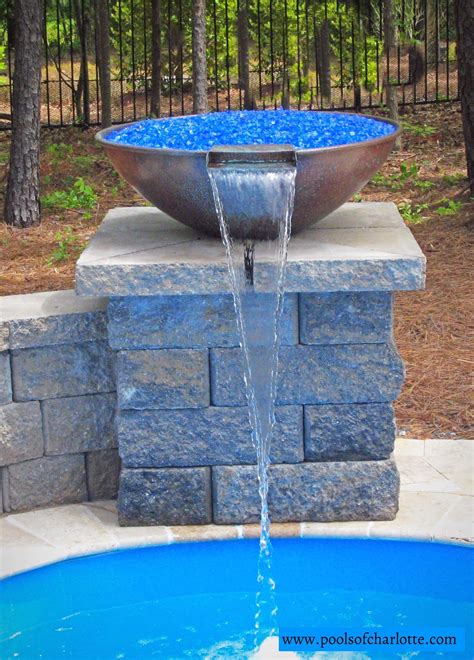Cascading Water Bowl | Pool water features, Pool fountain, Pool waterfall