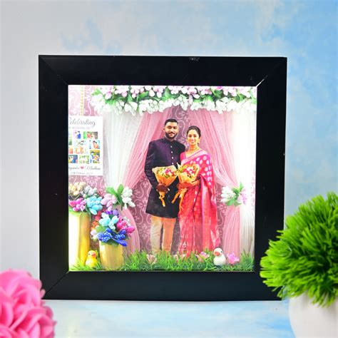 Wedding Miniature Box with Lights | Shadow Box | 3d Box With Lights ...