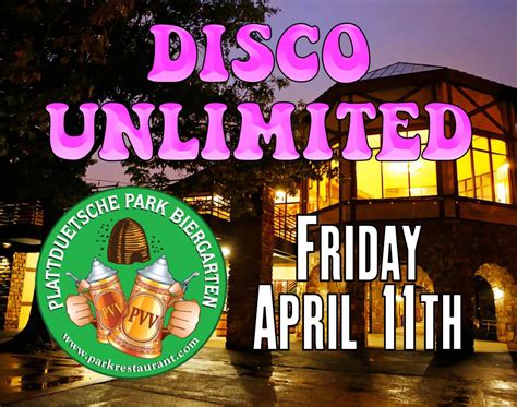 Disco Unlimited at Plattduetsche Park Biergarten, Plattduetsche Park ...
