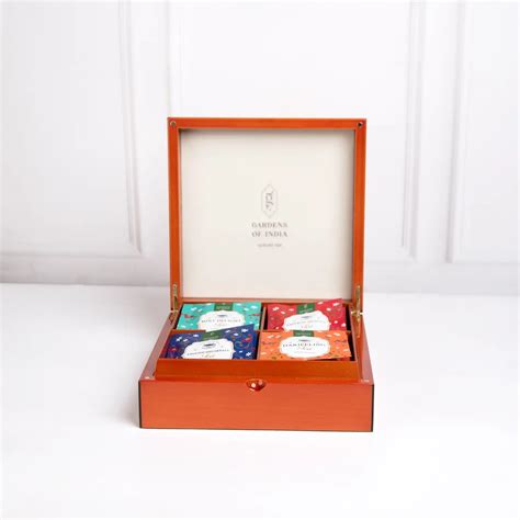 Signature Topaz Tea Box - 4 variants, 32 Tea Bags – Gardens Of India