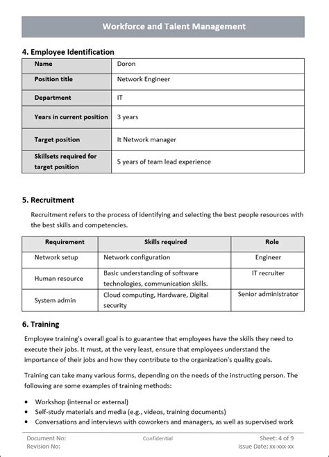 Workforce and Talent Management Process Template – ITSM Docs - ITSM ...