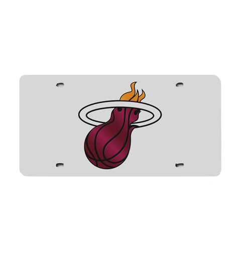 Miami HEAT White Laser Cut License Plate