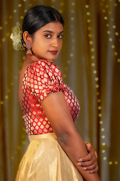 Evolet Puff Sleeve Banarasi Blouse - I Love Sarees