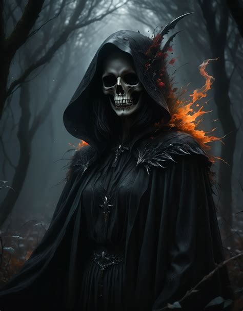A person in a hoodedie with a skull and a hoodie - SeaArt AI - depth of despair meaning