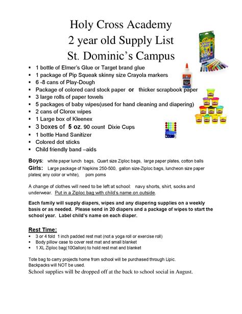 Preschool Classroom Supply List at Simona Brown blog