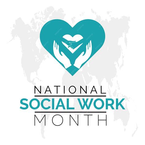 Premium Vector | National social work month is observed every year in ...