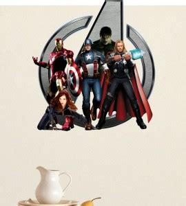 Decals Point 3 cm avengers logo Self Adhesive Sticker Price in India ...