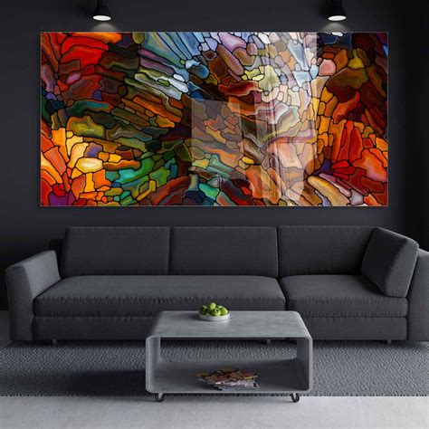 Tempered Glass Wall Art Stained Glass Wall Decor Home Decor - Etsy Canada