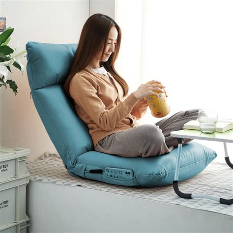 Air Leather Floor Recliner Lazy Chair Green - Soga International