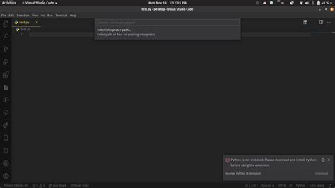 Python Not Found When Locating On vs Code 的图像结果