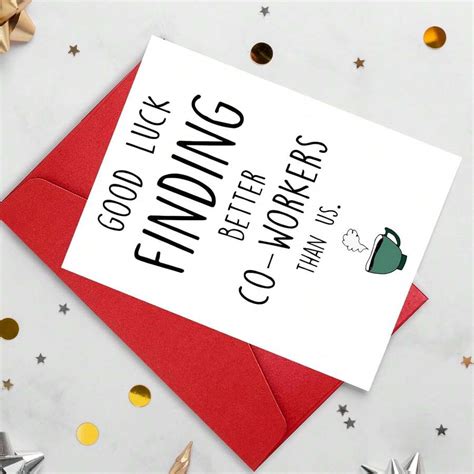 Funny Coworker Leaving Farewell Card For Colleagues New Job, Good Luck ...