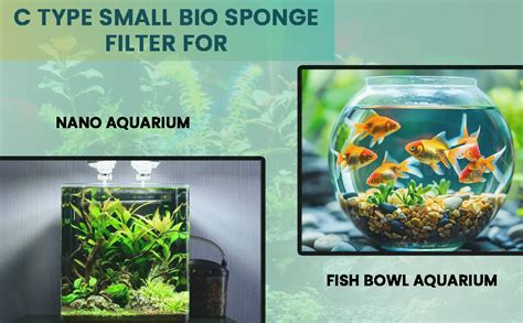 VAYINATO® Mini Bottom C Type Small Bio Sponge Filter for Nano Aquarium ...