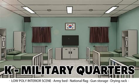 ArtStation - Indoor Interior - Korean military accommodation | Resources