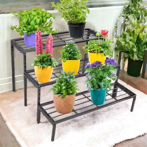TrustBasket 3 Step Heavy Duty Plant Stand for Balcony | Pot Stand for ...