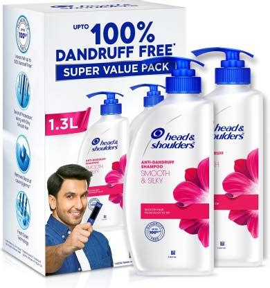 HEAD & SHOULDERS Smooth and Silky, Anti Dandruff Shampoo for Women ...