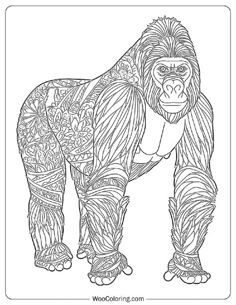 100+ Gorilla coloring pages (Free PDF To Print) | Woo Coloring