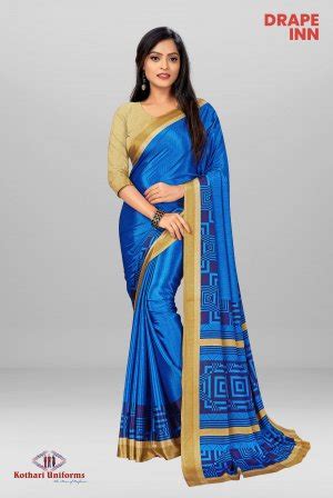 Drape Inn - DR04C | Kothari Uniforms | Uniform Sarees