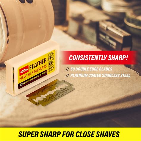 Buy Feather Double Edge Safety Razor Blades 10 Count Online.