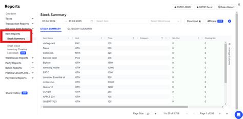 How to download all the sales and item stock reports for the last ...
