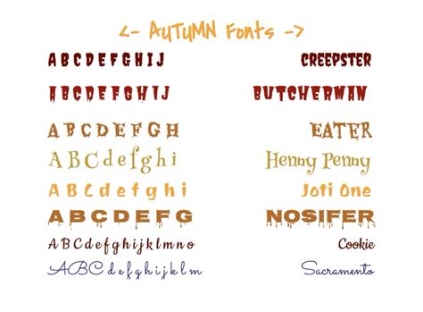 Best 13 Autumn Fonts on Google Docs – Artofit