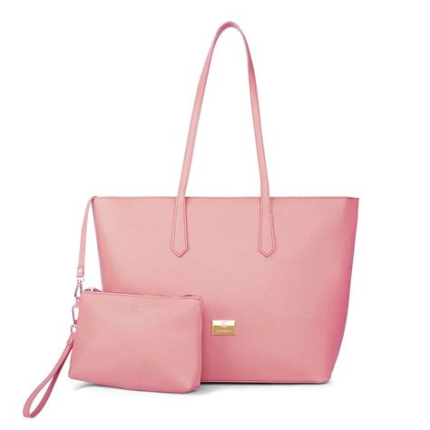 Buy Caprese Sabeena Laptop Tote Large Pink @ Rs.1199 | Caprese Bags