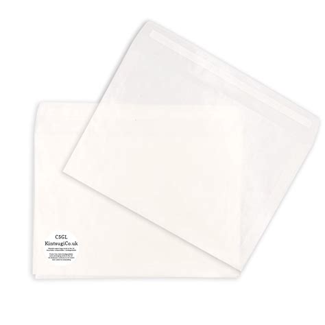 Large C5 Glassine Envelopes 162mm x 229mm [6 x 9 inches] - KintsugiCo
