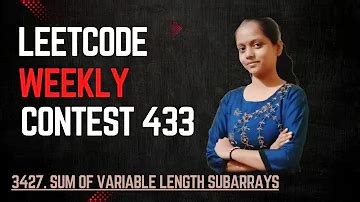 3427. Sum of Variable Length Subarrays - Video Solution | FleetCode ...