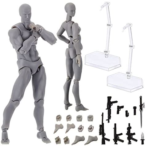 Brand: Yookeer Posable Male and Female Art Action Figures - 2 Sets ...