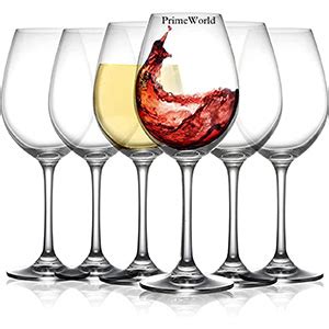 Buy PrimeWorld Bistro European Style Crystal Clear 320 ml Red Wine and ...