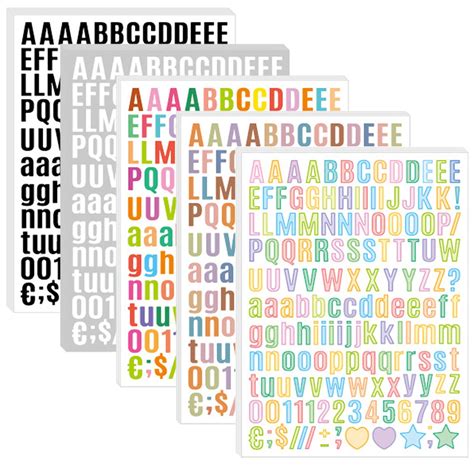 Amazon.com: 3696 Letter Stickers 24 Sheets Alphabet Stickers 0.5in ...