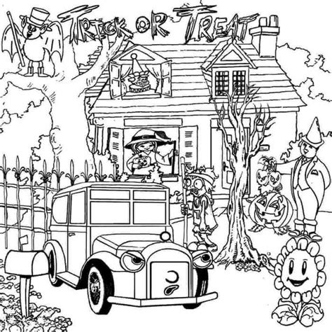Haunted Castle Coloring Pages